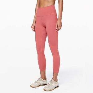 Lululemon Wunder Under leggings size 6 rustic coral